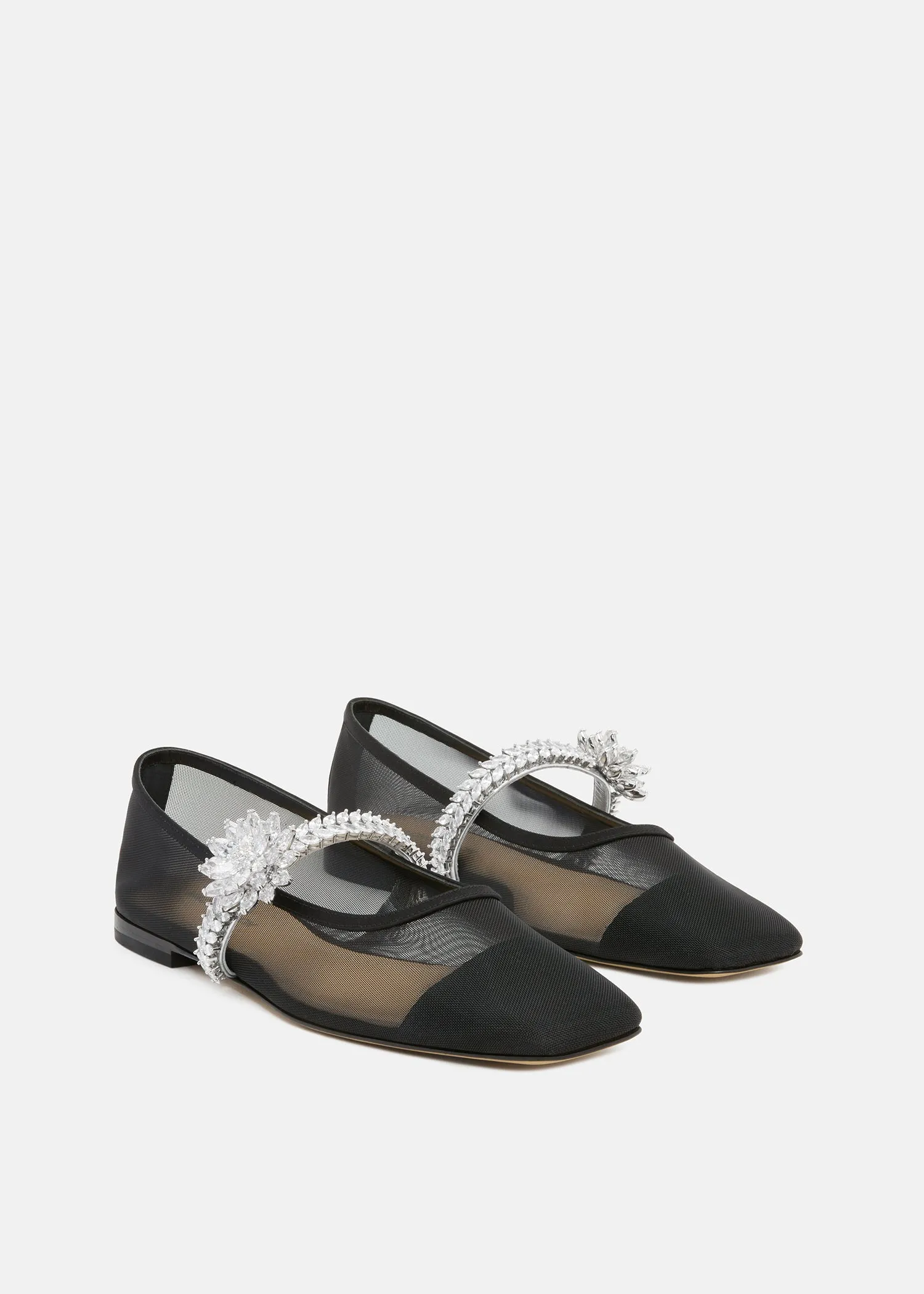 Lotus Flower Jewelled Mesh Ballerinas sold by MACH & MACH product image thumbnail 2