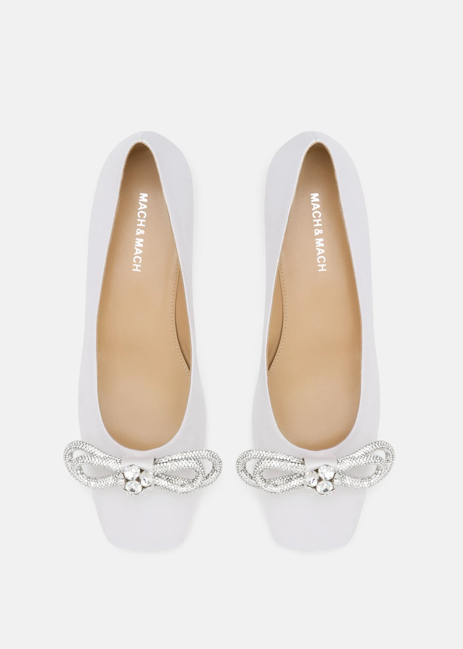 Double Bow Satin Flats sold by MACH & MACH product image thumbnail 3