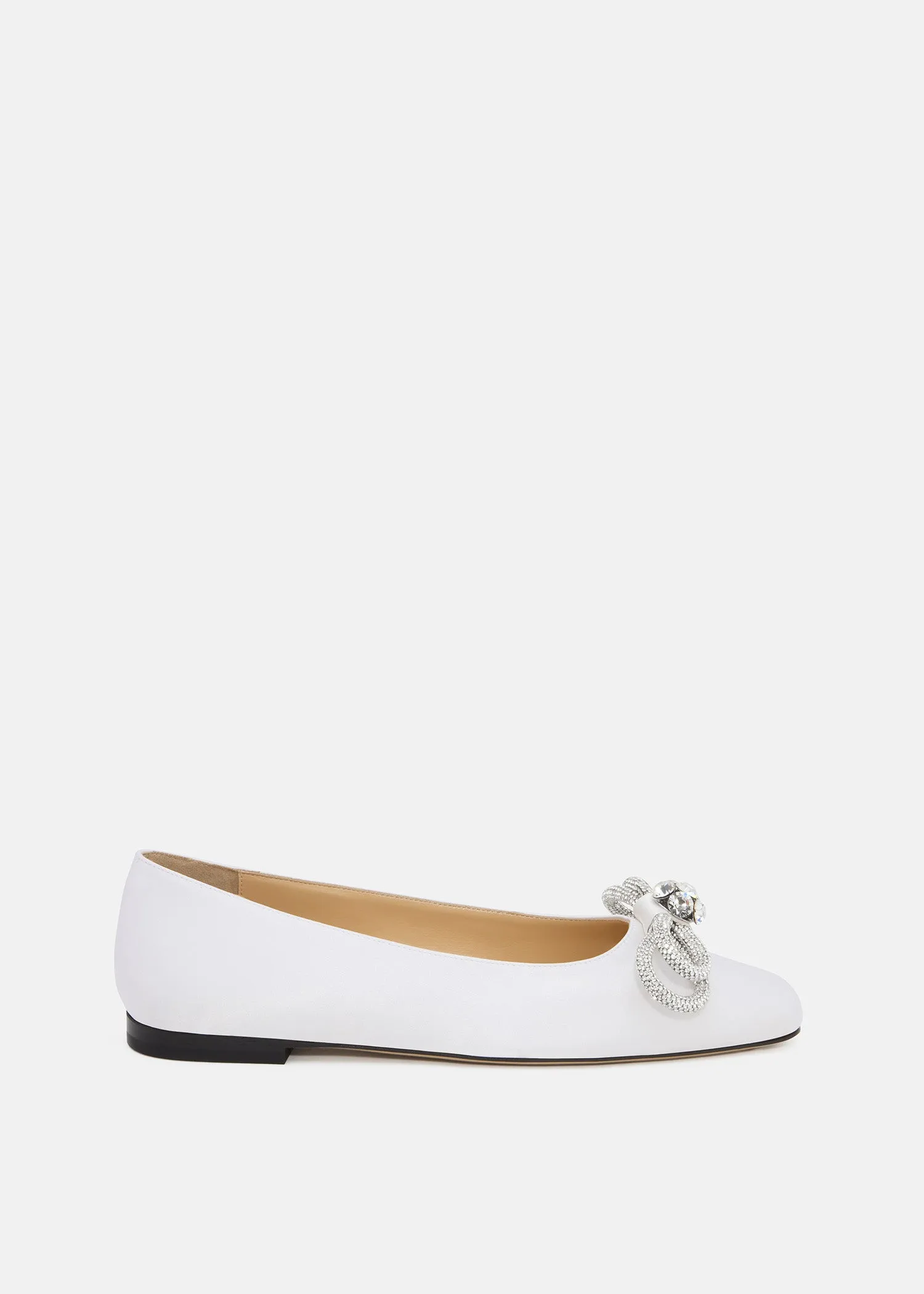 Double Bow Satin Flats sold by MACH & MACH