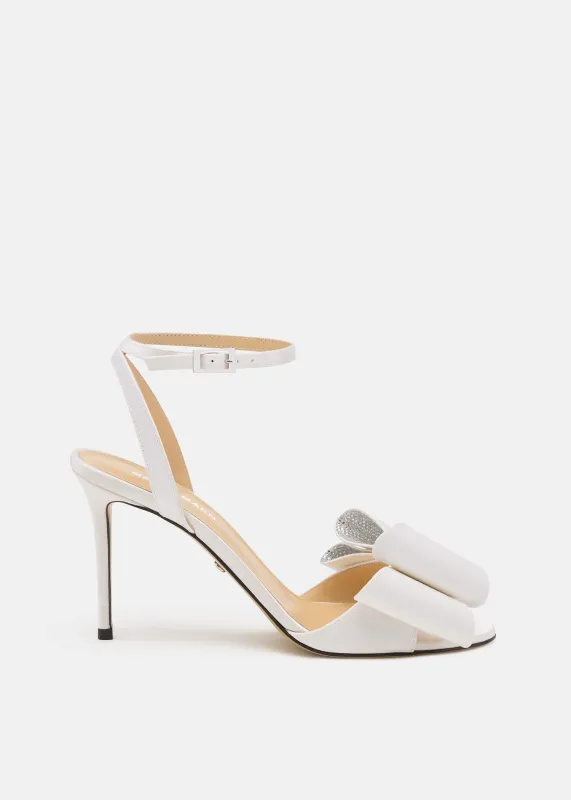 Le Cadeau'' Round Toe Satin Sandals made by MACH & MACH