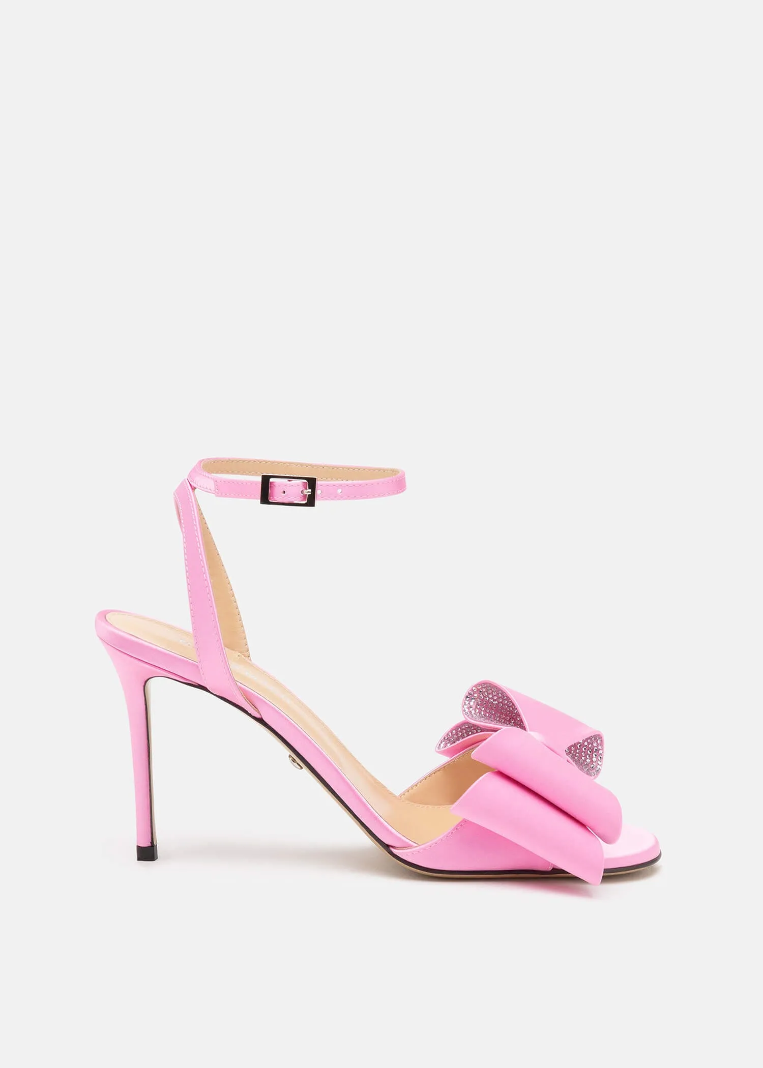 Le Cadeau Round Toe Satin Sandals sold by MACH & MACH