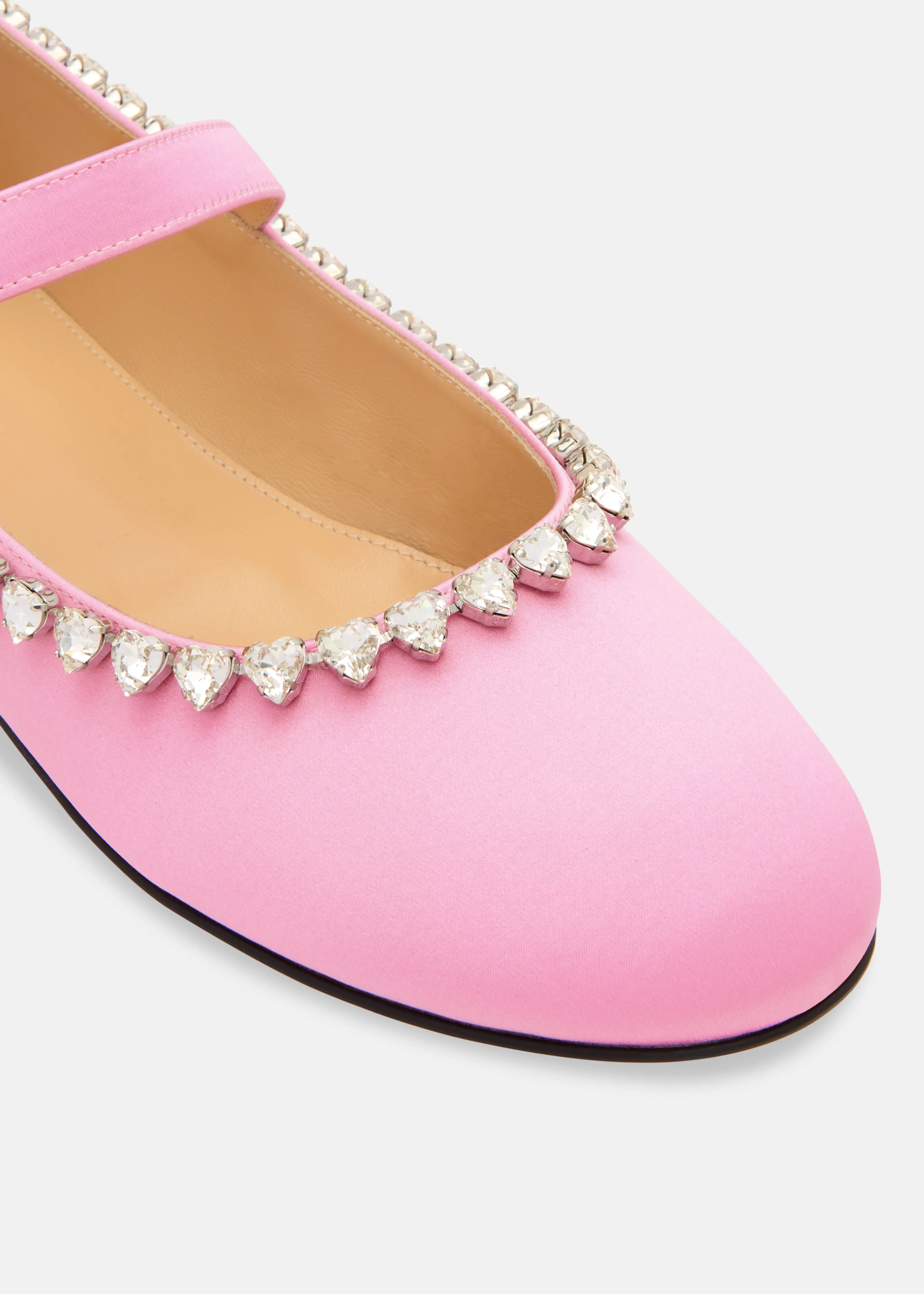 Audrey Pink Satin Round Toe Ballerina sold by MACH & MACH product image thumbnail 5