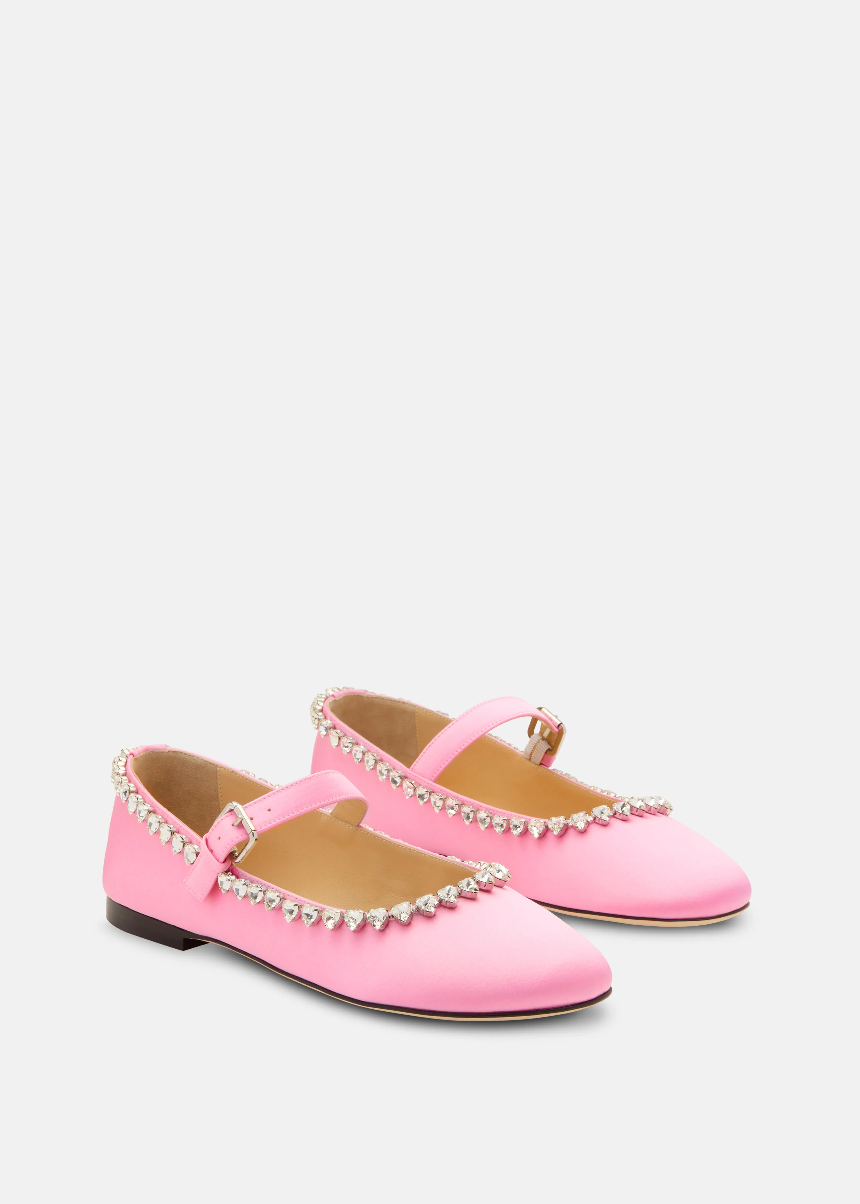 Audrey Pink Satin Round Toe Ballerina sold by MACH & MACH product image thumbnail 2