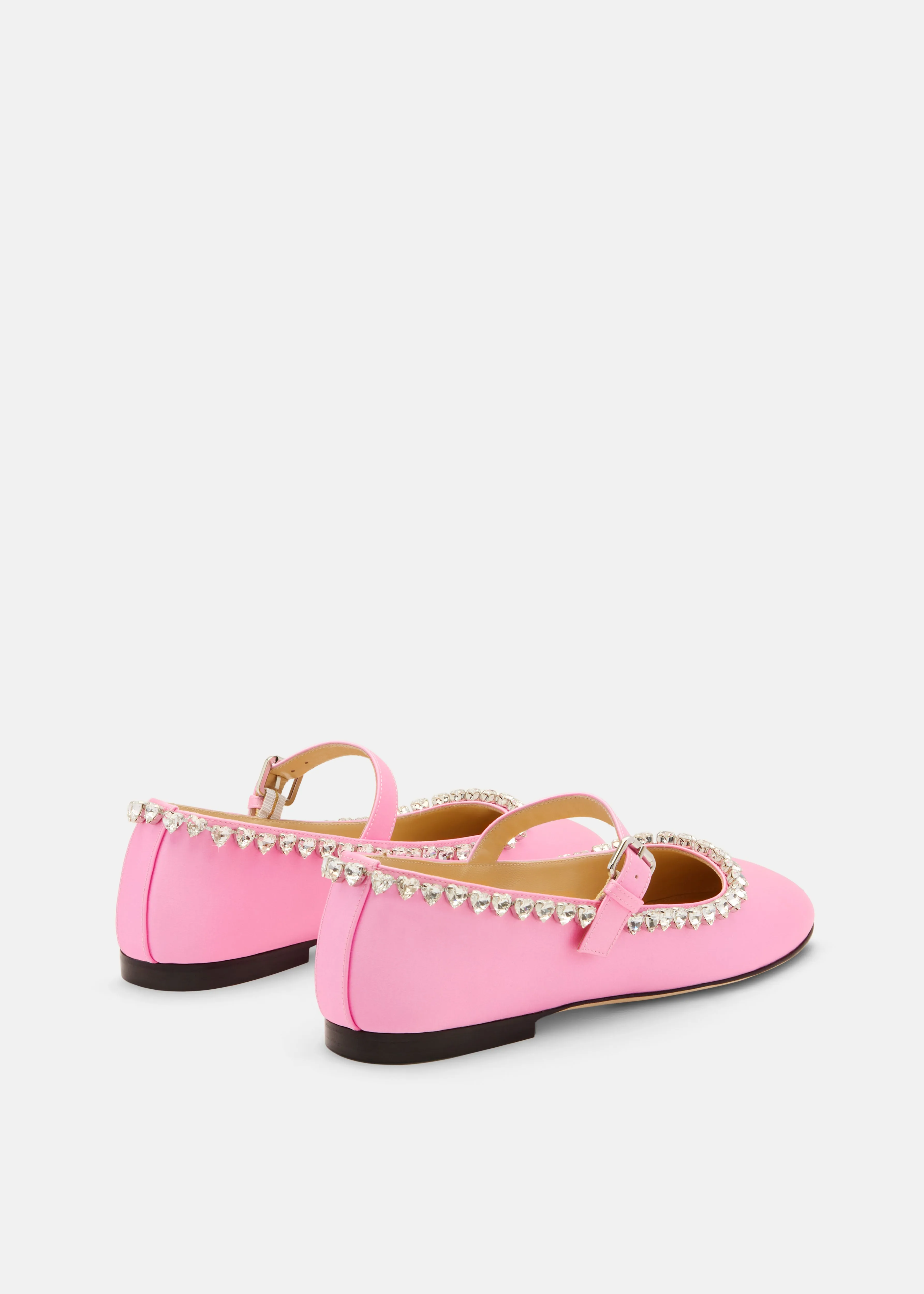 Audrey Pink Satin Round Toe Ballerina sold by MACH & MACH product image thumbnail 4