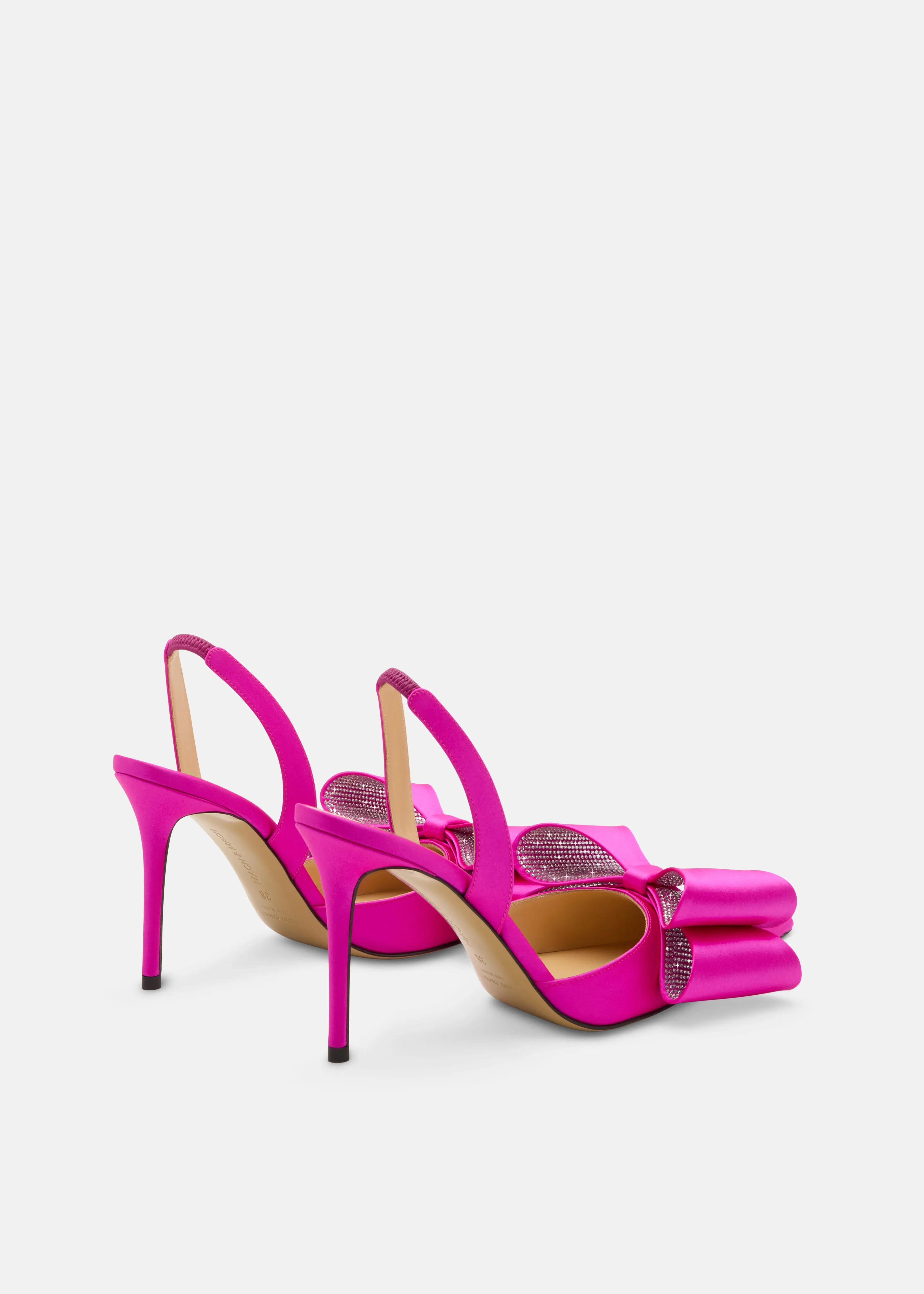 Le Cadeau Fuchsia Satin Slingback Pumps sold by MACH & MACH product image thumbnail 4