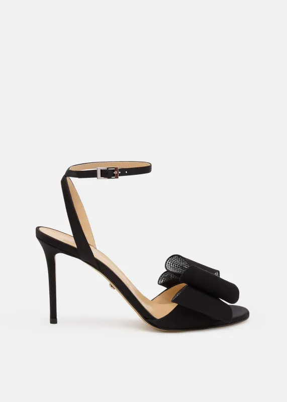 Le Cadeau'' Round Toe Satin Sandals made by MACH & MACH