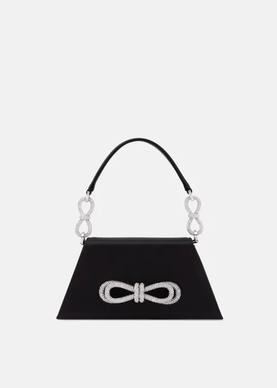 DOUBLE BOW SAMANTHA HANDBAG MEDIUM BLACK made by MACH & MACH
