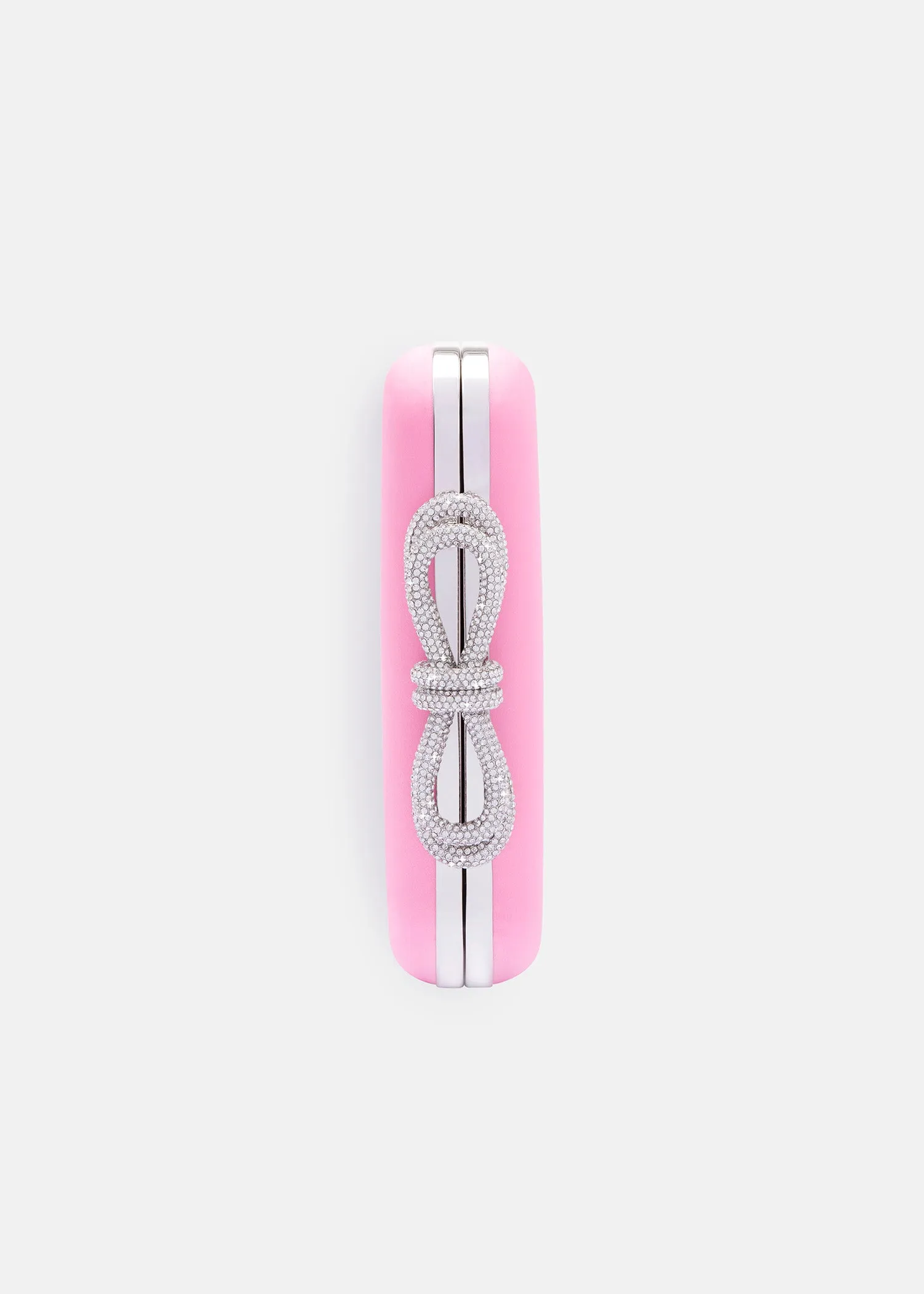 DOUBLE BOW PINK SATIN CLUTCH SMALL sold by MACH & MACH product image thumbnail 3