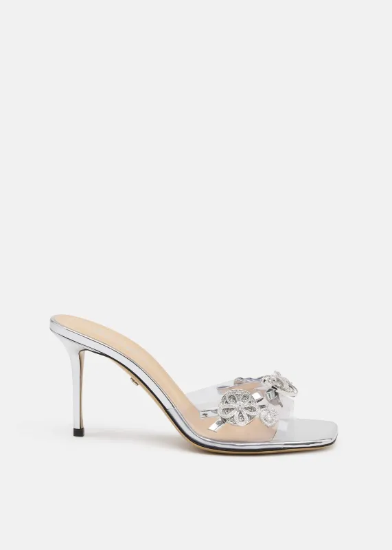 Crystal Button PVC Mules sold by MACH & MACH