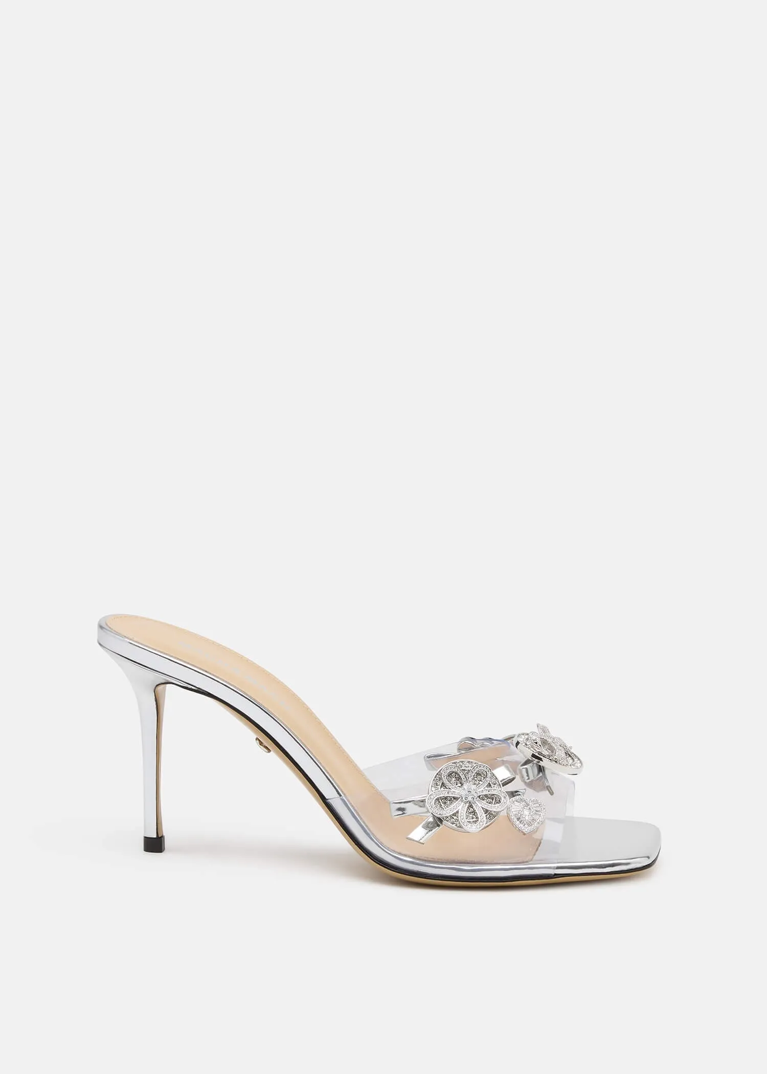 Crystal Button PVC Mules sold by MACH & MACH