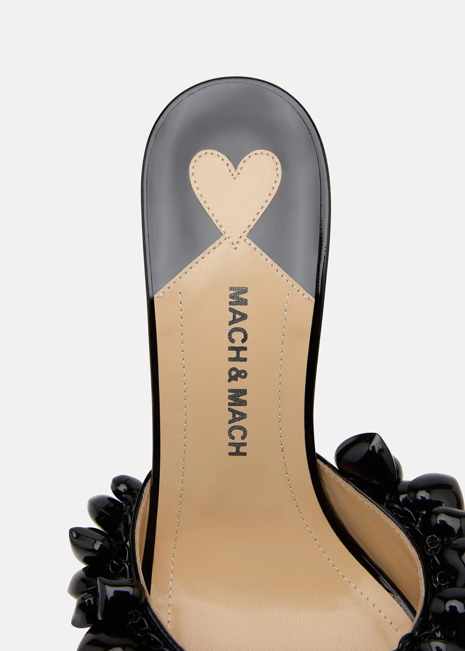 Puffy Heart Patent Mules sold by MACH & MACH product image thumbnail 5