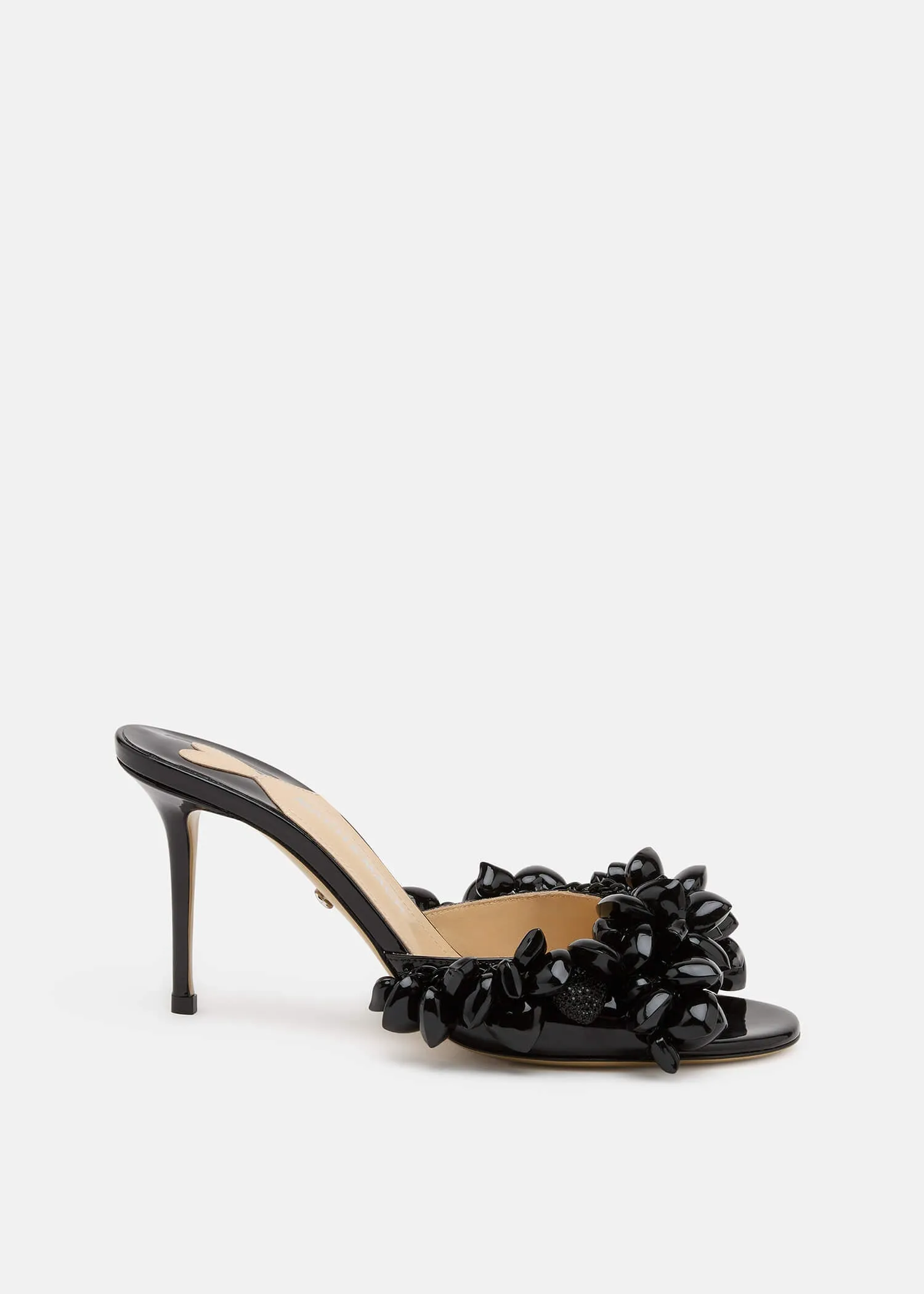 Puffy Heart Patent Mules sold by MACH & MACH