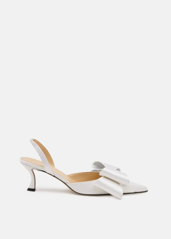 Le Cadeau Satin Slingbacks made by MACH & MACH