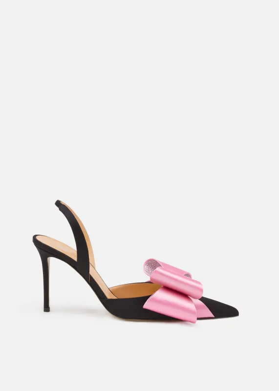 Le Cadeau Satin Slingbacks made by MACH & MACH