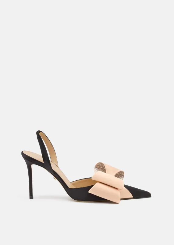 Le Cadeau Satin Slingbacks made by MACH & MACH