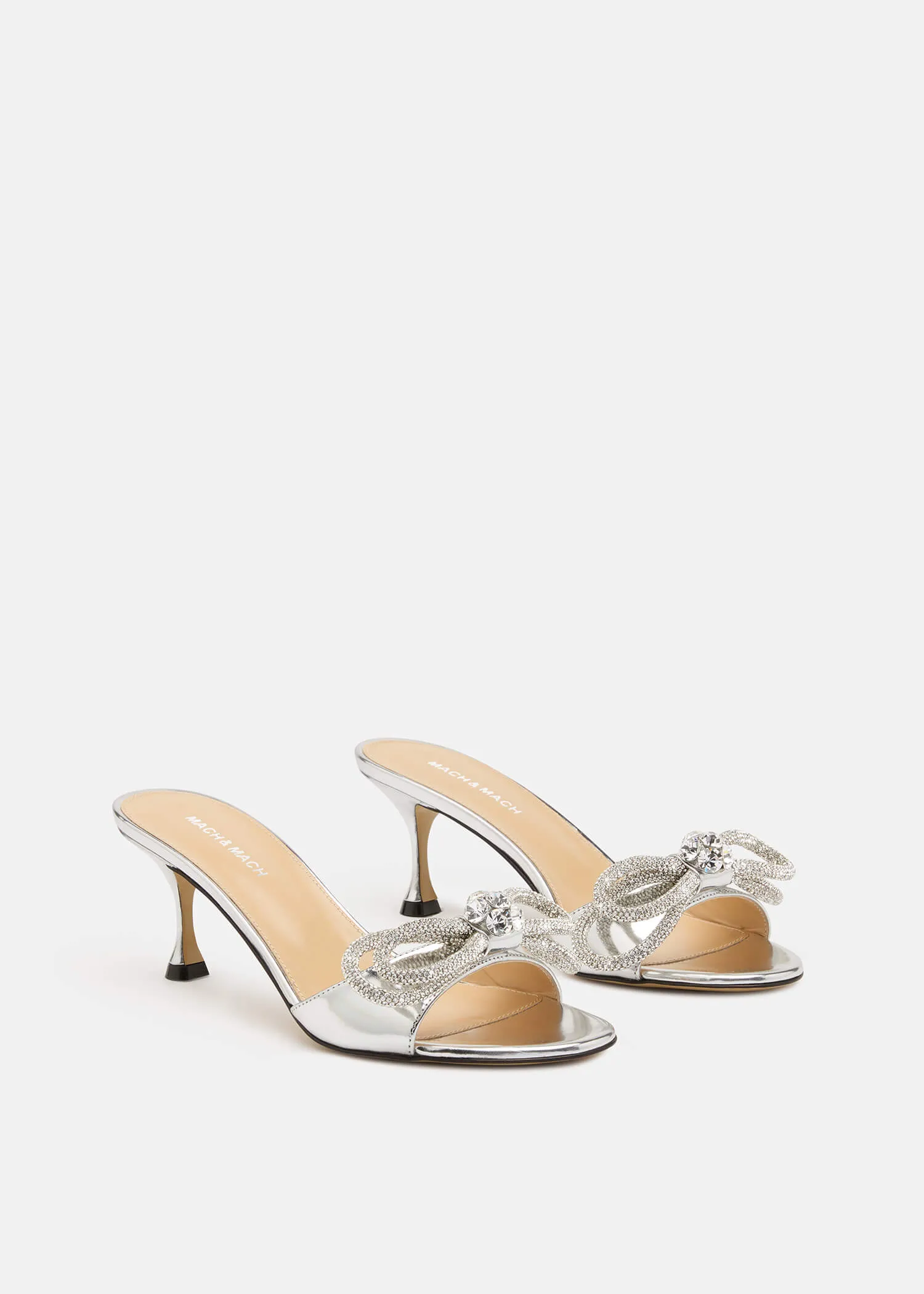 Double Bow Metallic Mules sold by MACH & MACH product image thumbnail 2