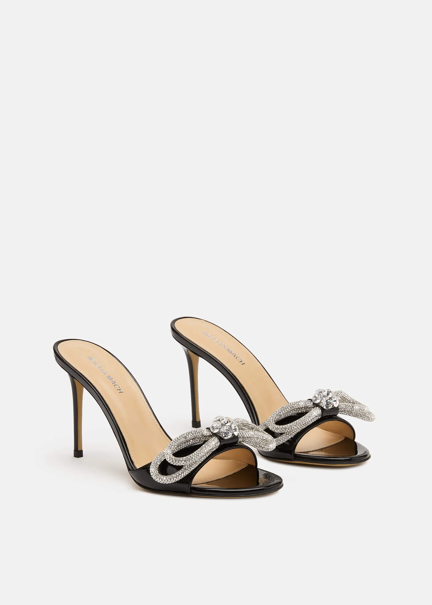 Double Bow Patent Mules sold by MACH & MACH product image thumbnail 2