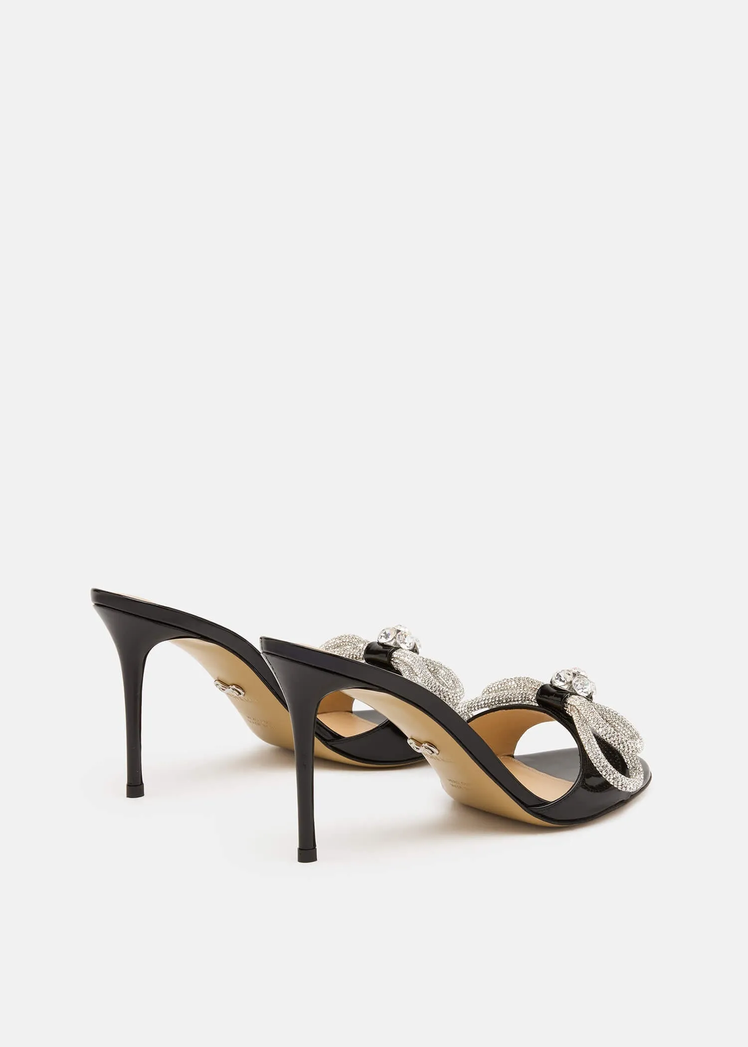 Double Bow Patent Mules sold by MACH & MACH product image thumbnail 4