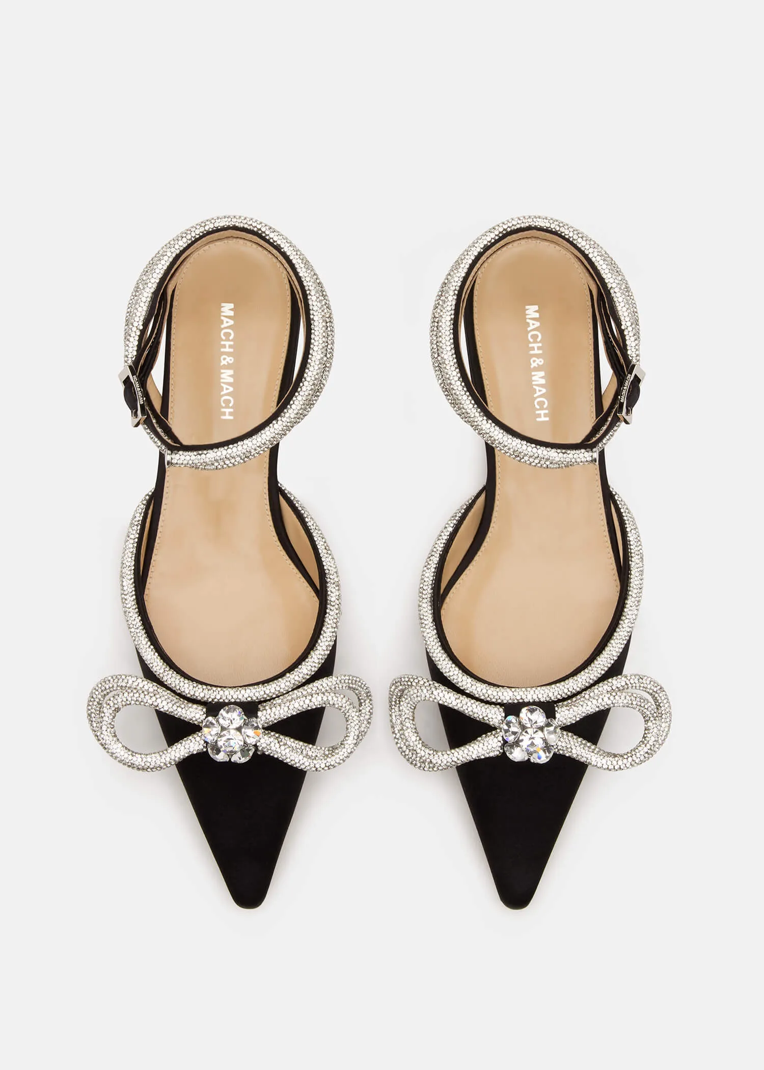 Double Bow Satin Flats sold by MACH & MACH product image thumbnail 3