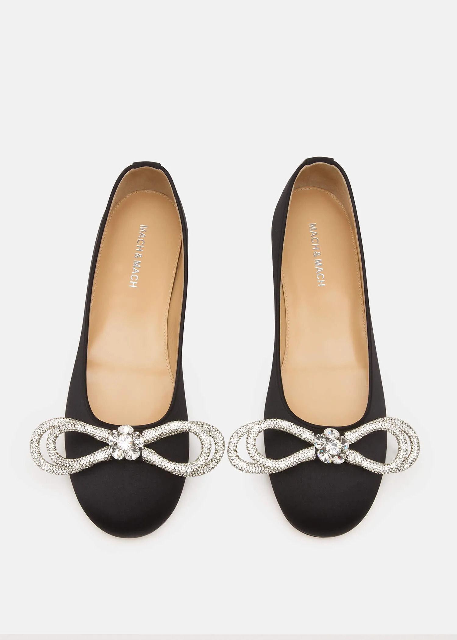 Double Bow Satin Flats sold by MACH & MACH product image thumbnail 3