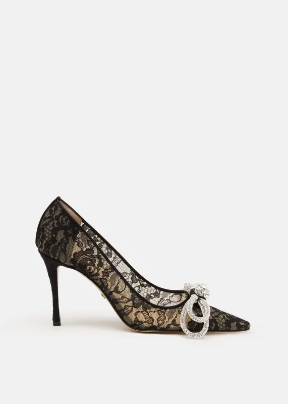 Double Bow Lace Pumps made by MACH & MACH