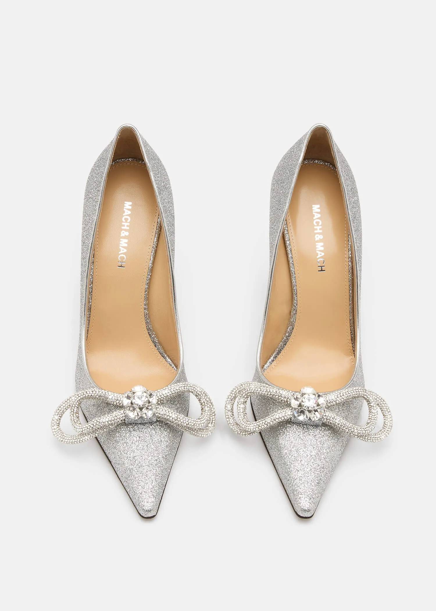 Double Bow Glitter Pumps sold by MACH & MACH product image thumbnail 3
