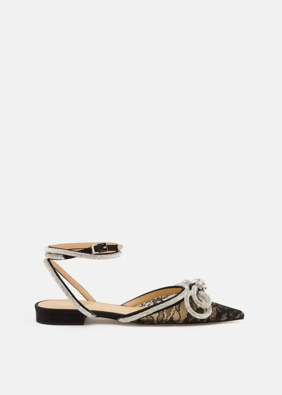 Double Bow Lace Flats sold by MACH & MACH