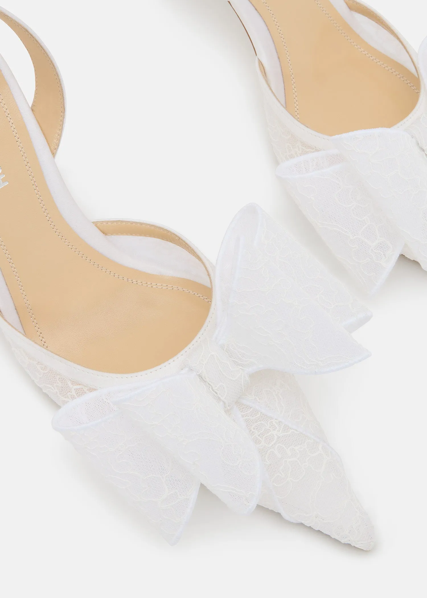 Le Cadeau White Lace Slingback sold by MACH & MACH product image thumbnail 5