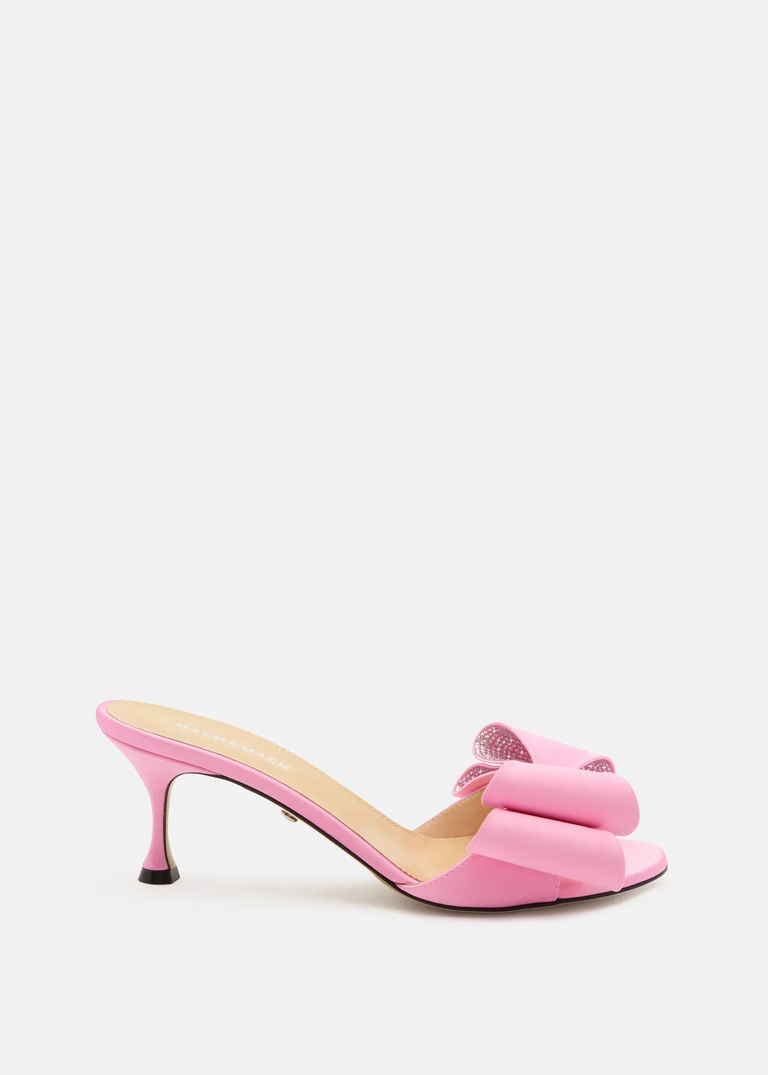 Le Cadeau Satin Kitten Heel Mules sold by MACH & MACH