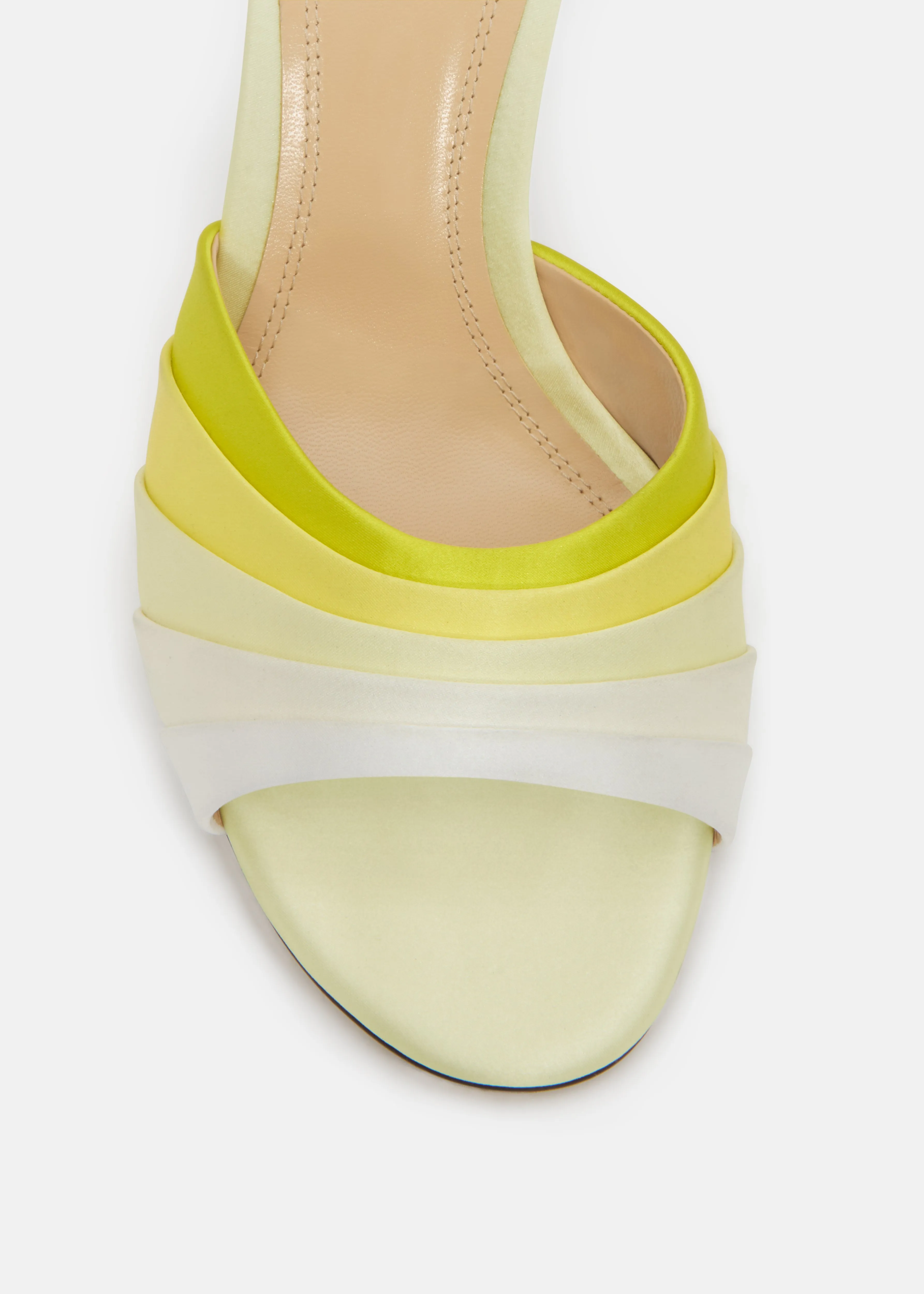 Gradient Butter Yellow Satin Mules sold by MACH & MACH product image thumbnail 5