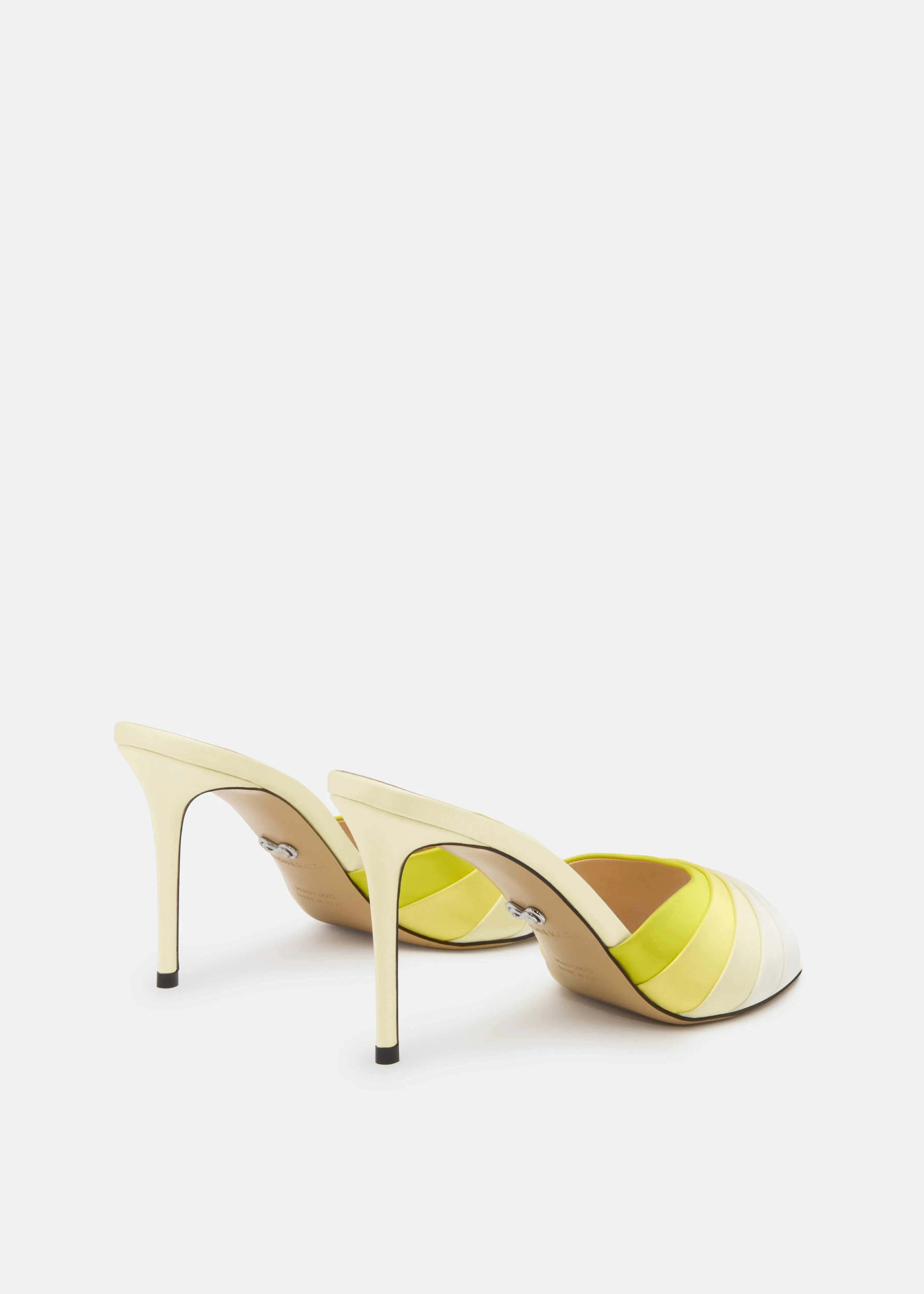 Gradient Butter Yellow Satin Mules sold by MACH & MACH product image thumbnail 4