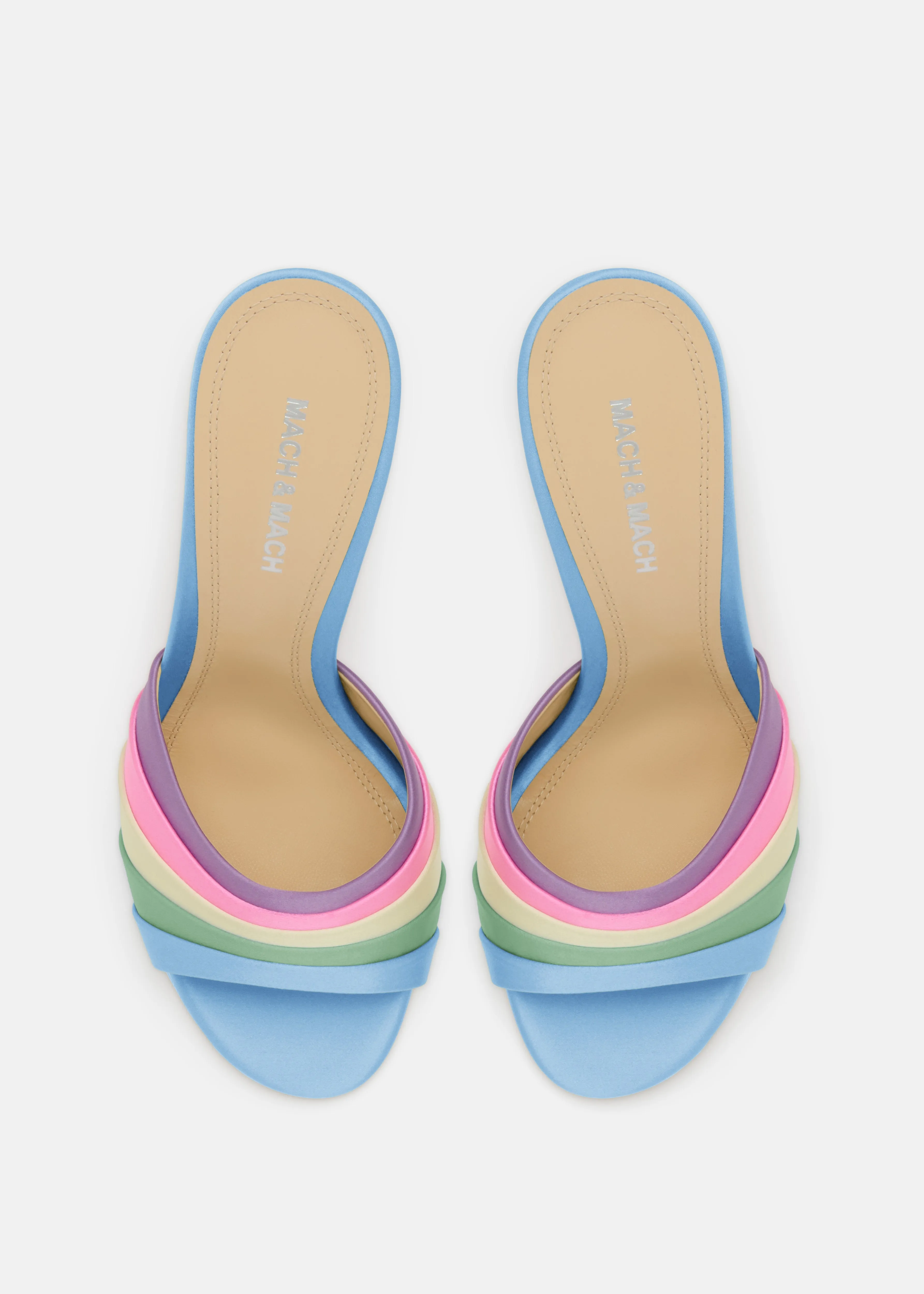 Gradient Multicolor Satin Mules sold by MACH & MACH product image thumbnail 3