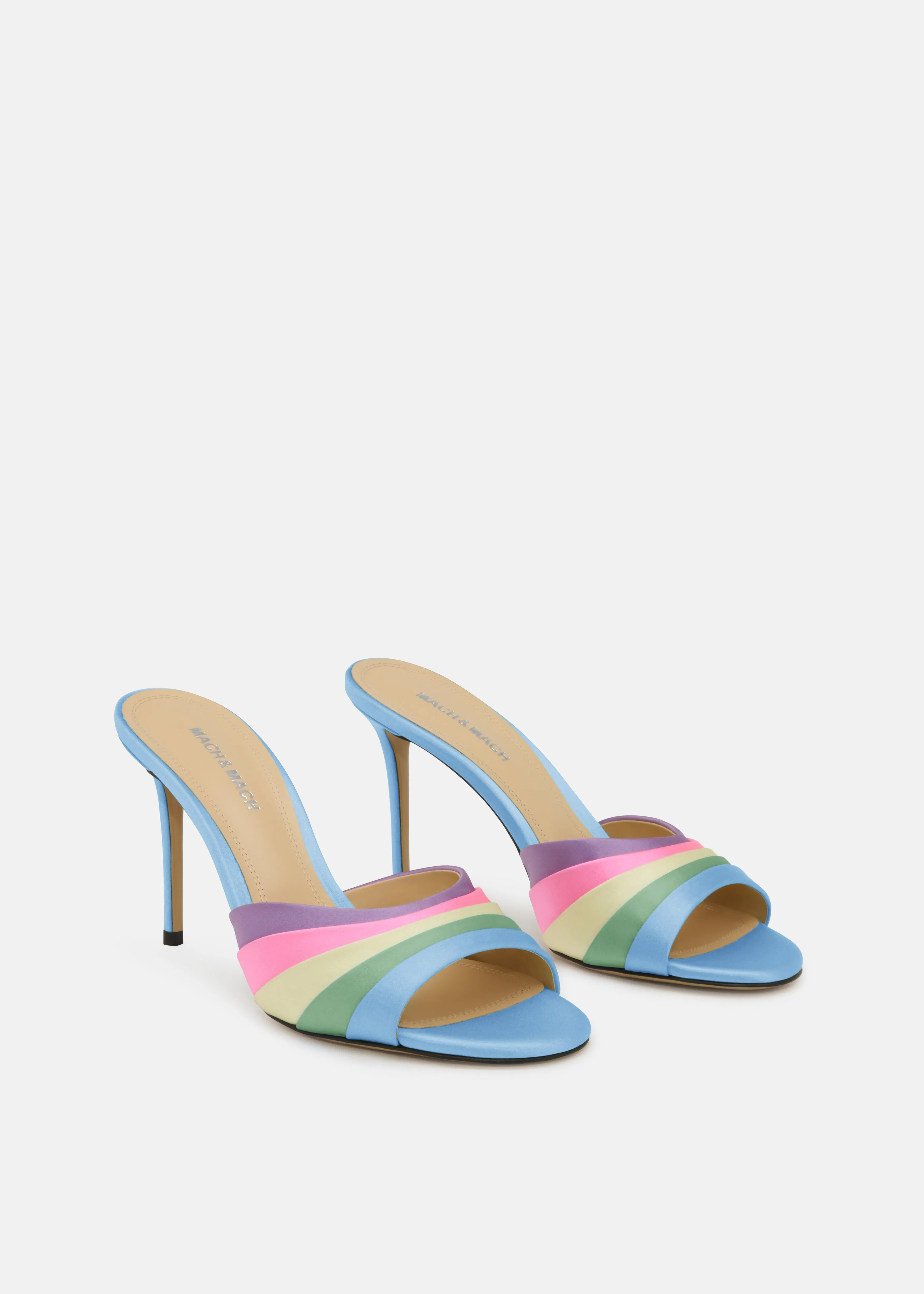 Gradient Multicolor Satin Mules sold by MACH & MACH product image thumbnail 2