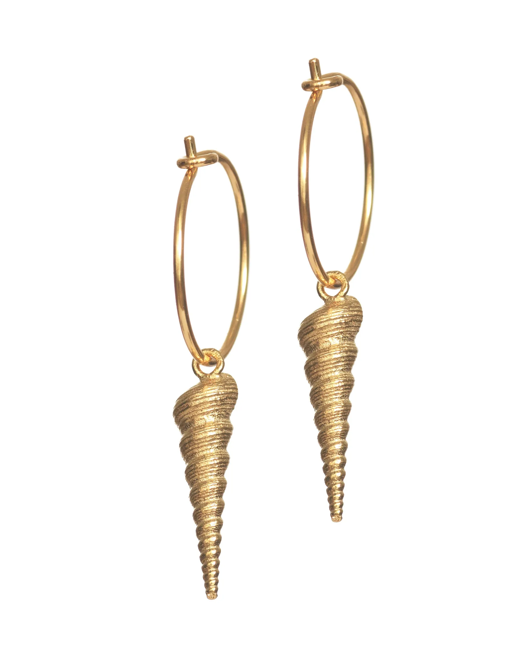 Turret Shell Hoop Earrings sold by Anni Lu product image thumbnail 2