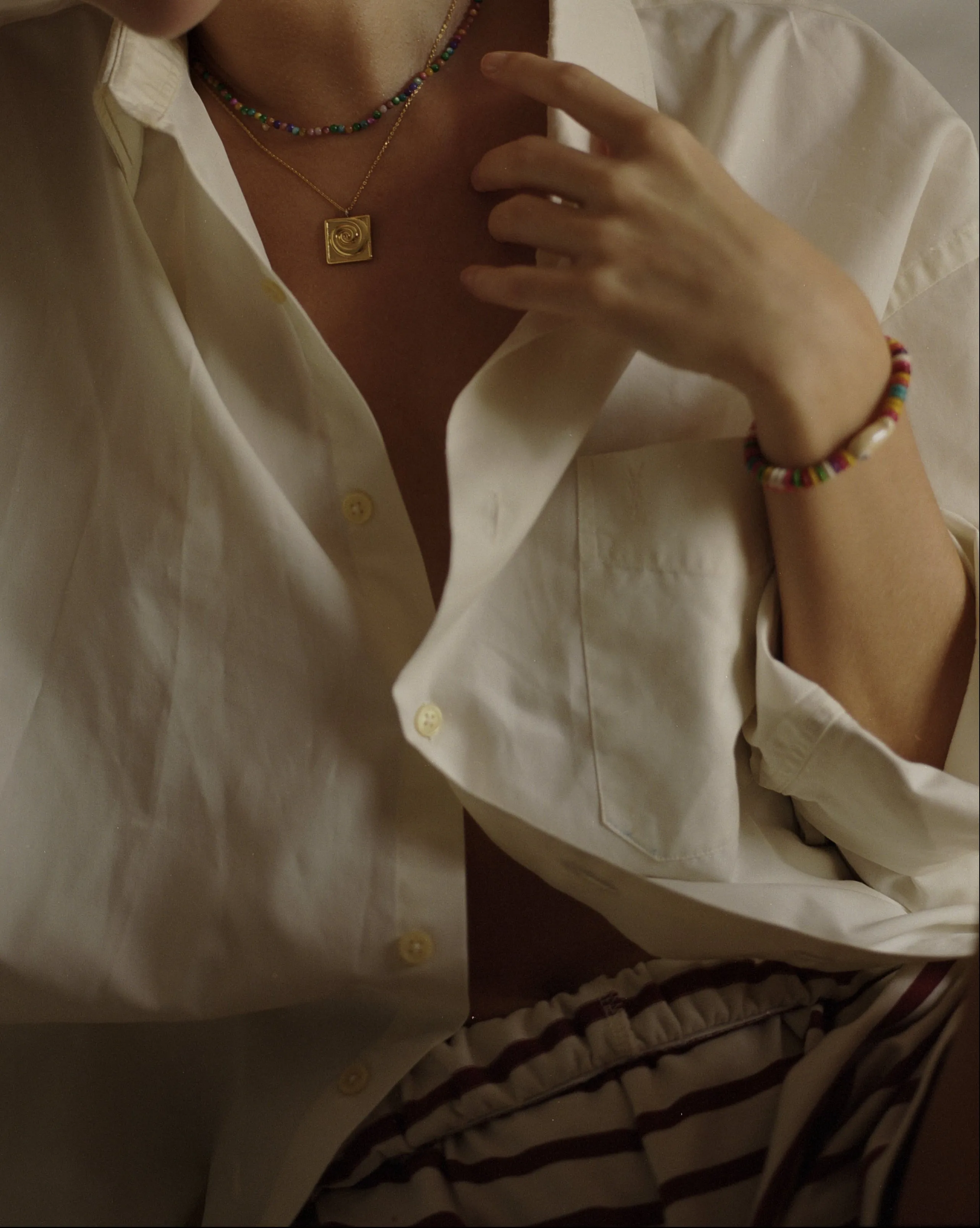 Swirly Square Necklace - Gold sold by Anni Lu product image thumbnail 3