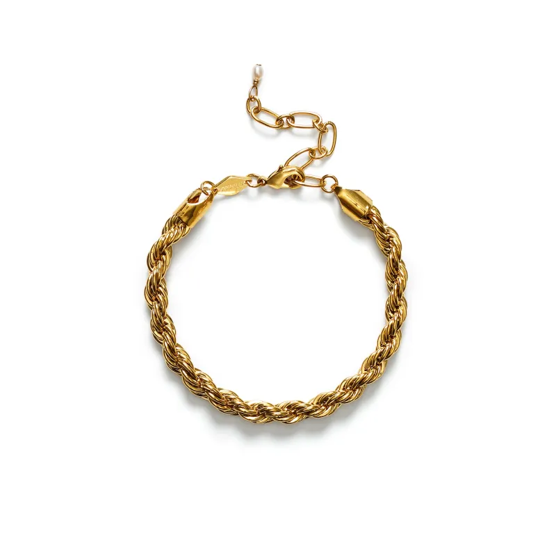 Golden Rope Bracelet made by Anni Lu