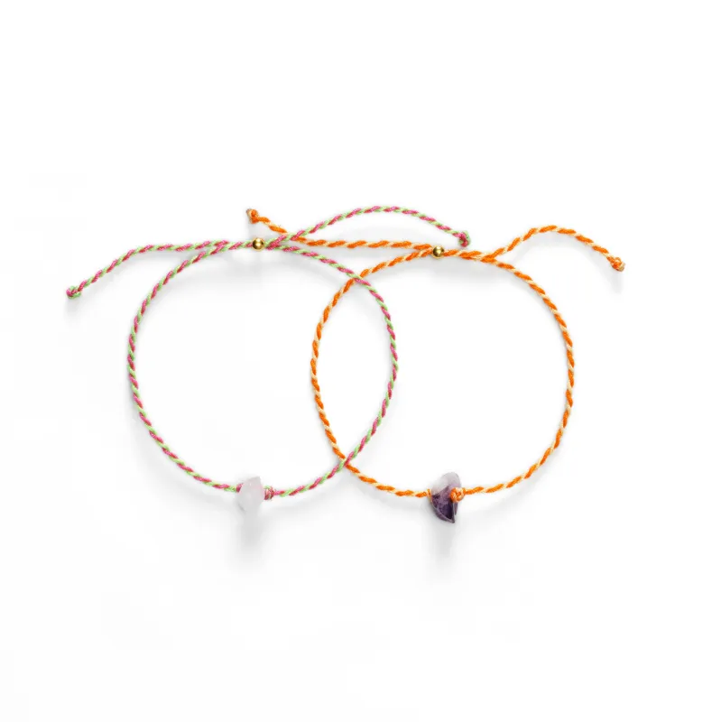 Bali Bracelets - Amethyst/Rose Quartz made by Anni Lu