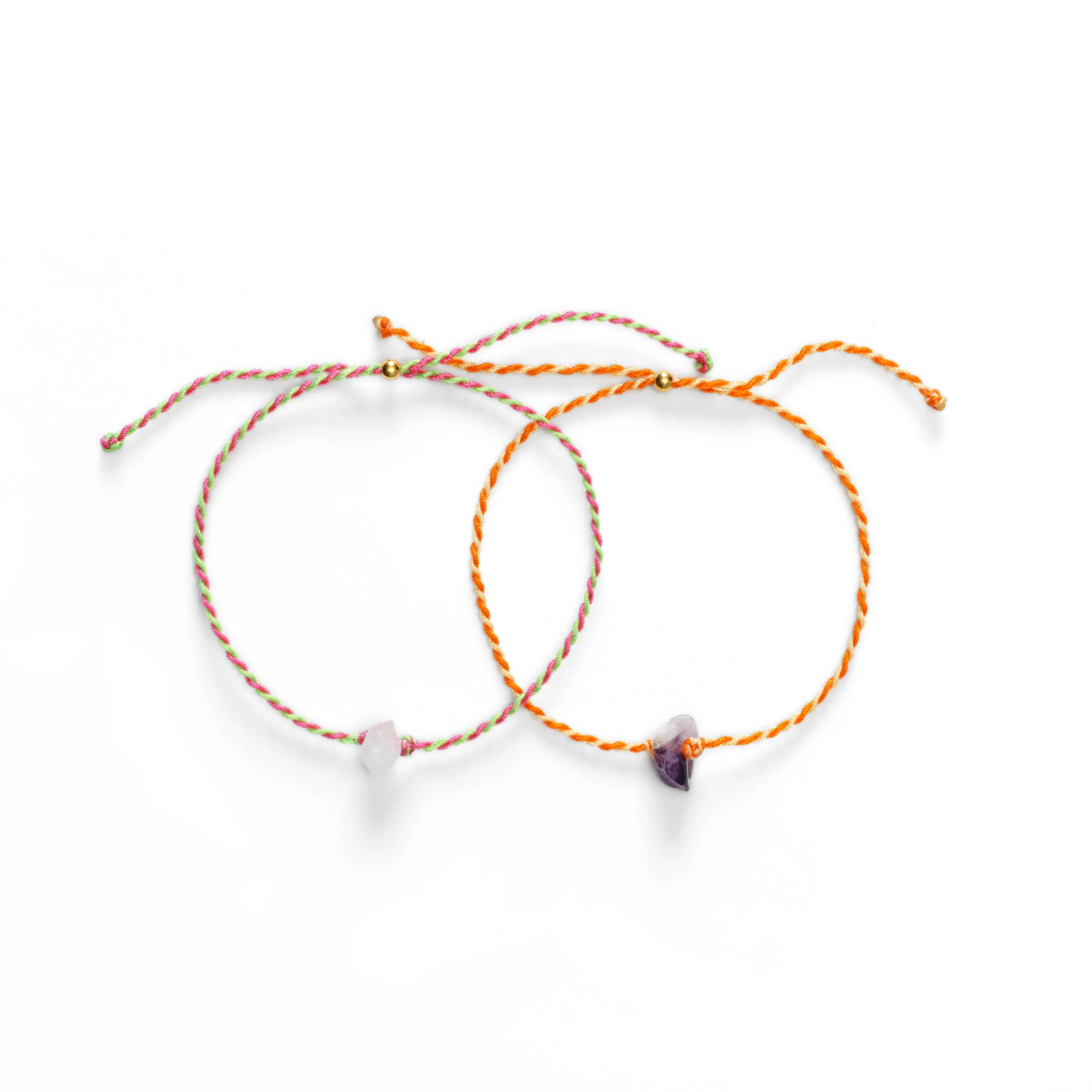 Bali Bracelets - Amethyst/Rose Quartz sold by Anni Lu