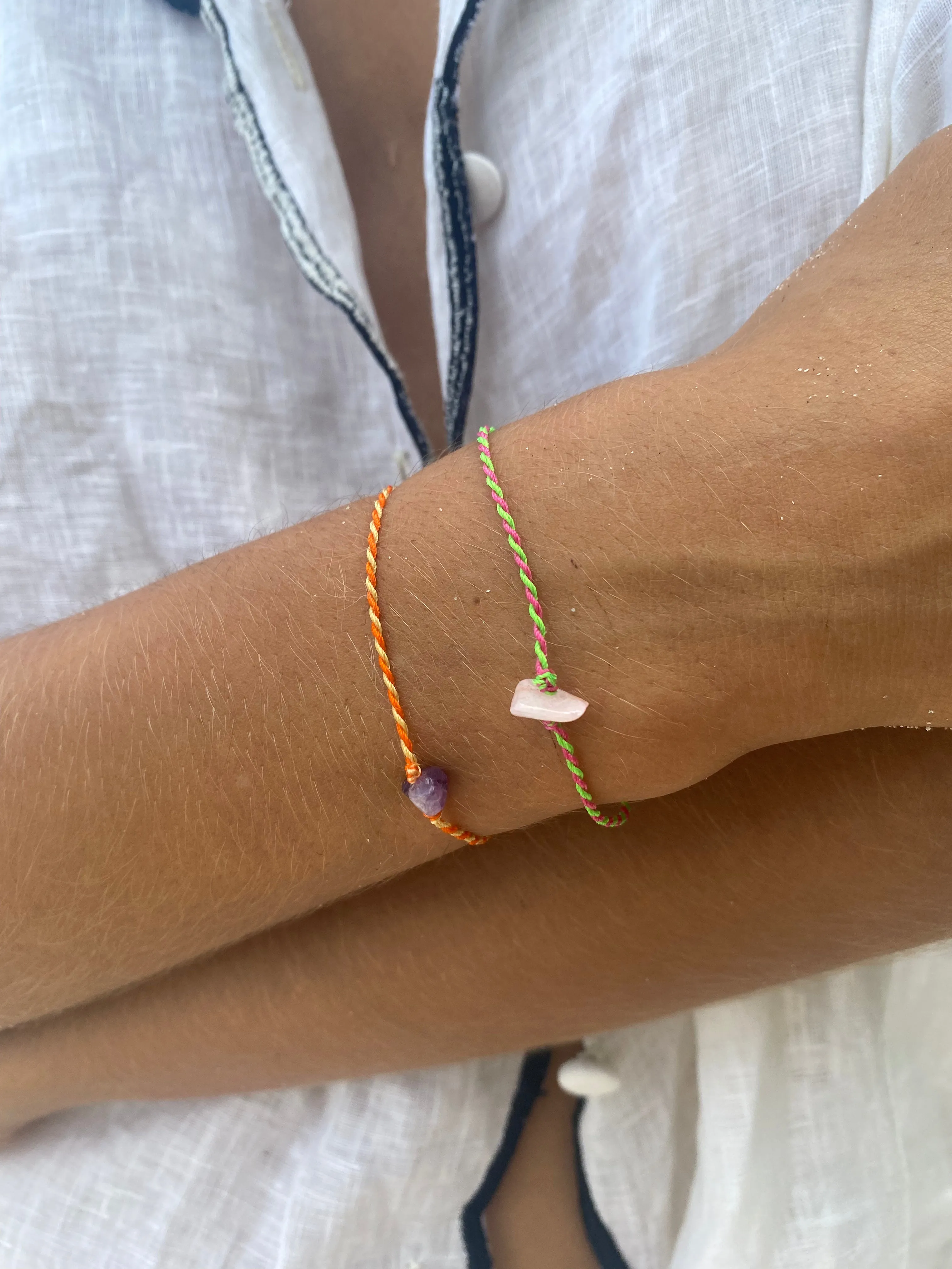 Bali Bracelets - Amethyst/Rose Quartz sold by Anni Lu product image thumbnail 2