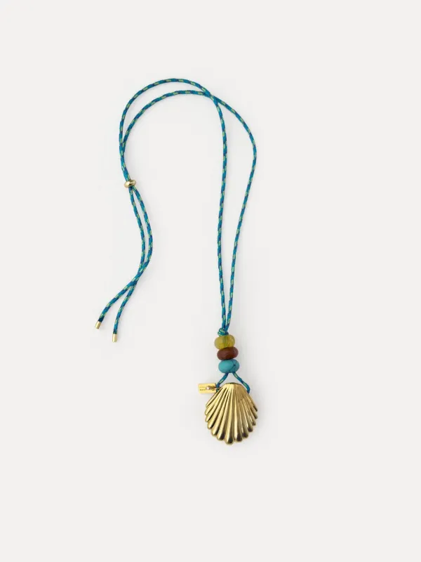 Anni Lu x MARKÉTT Shell Charm / Necklace - Gold / AQUA POP made by Anni Lu
