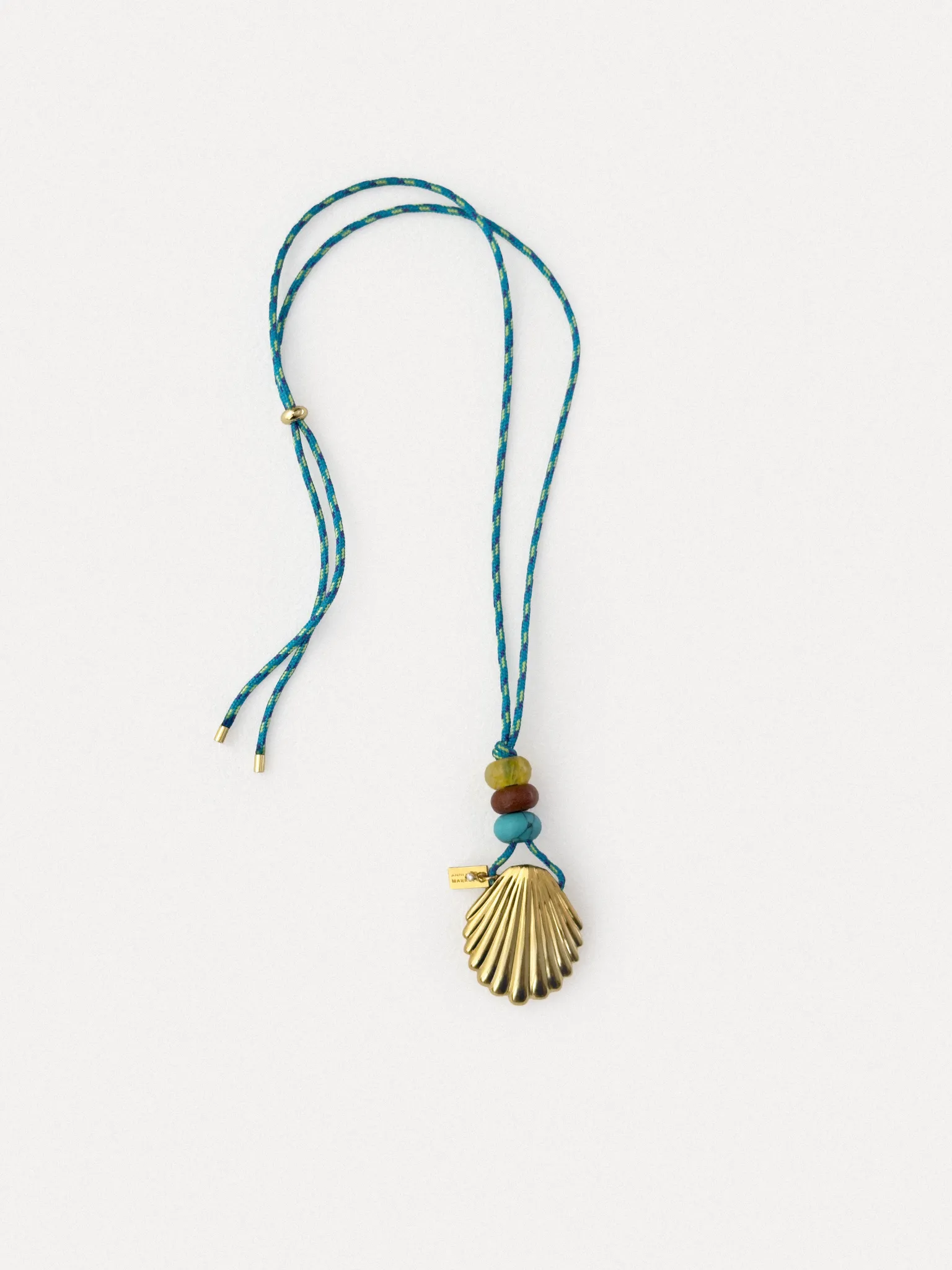 Anni Lu x MARKÉTT Shell Charm / Necklace - Gold / AQUA POP sold by Anni Lu