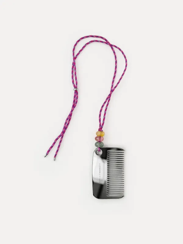 Anni Lu x MARKÉTT Comb Charm / Necklace - Silver / PURPLE TWIST made by Anni Lu