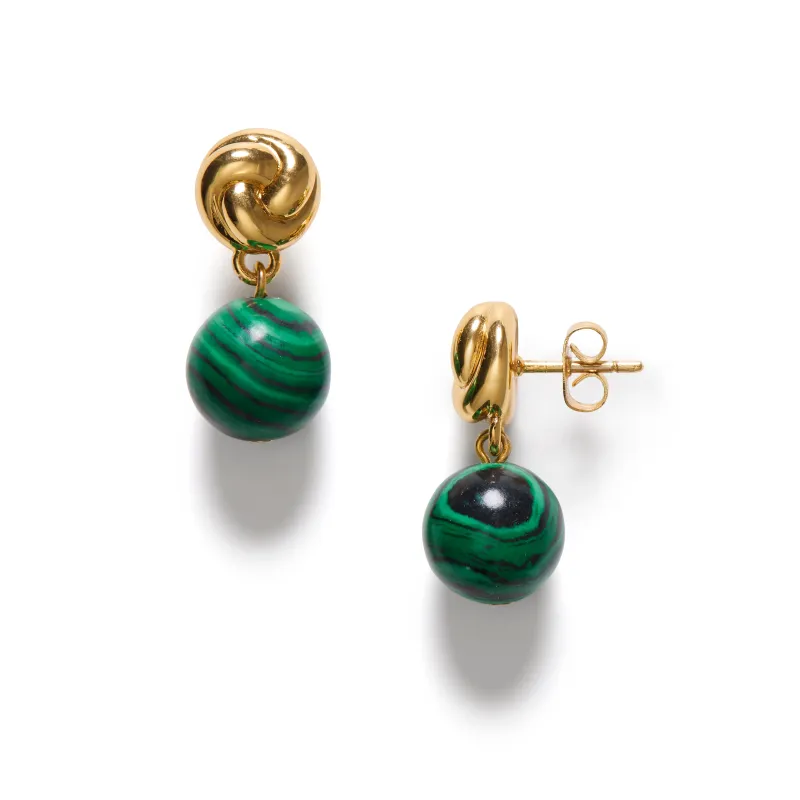Malachite Dreams Earrings made by Anni Lu