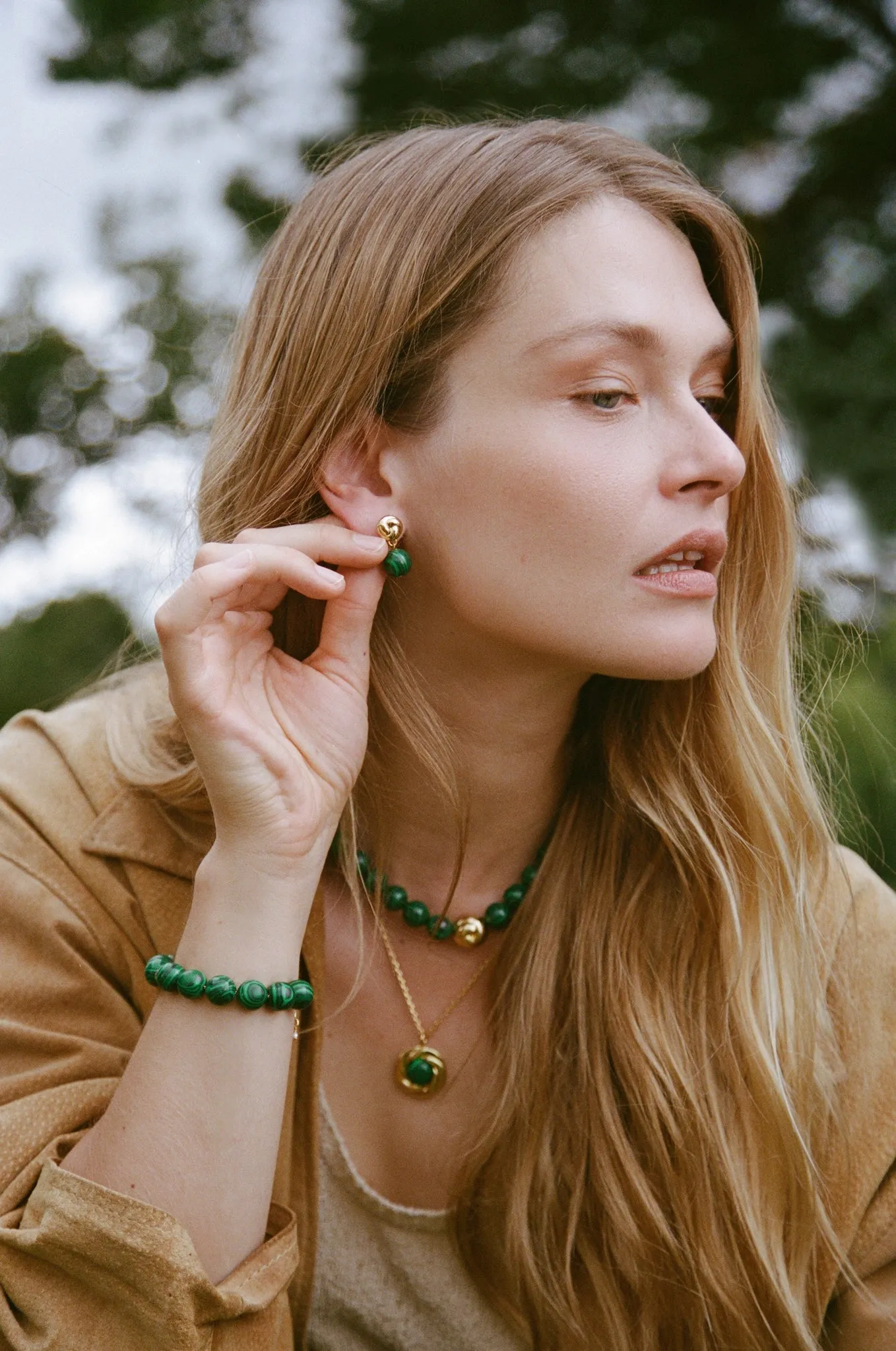 Malachite Dreams Earrings sold by Anni Lu product image thumbnail 4