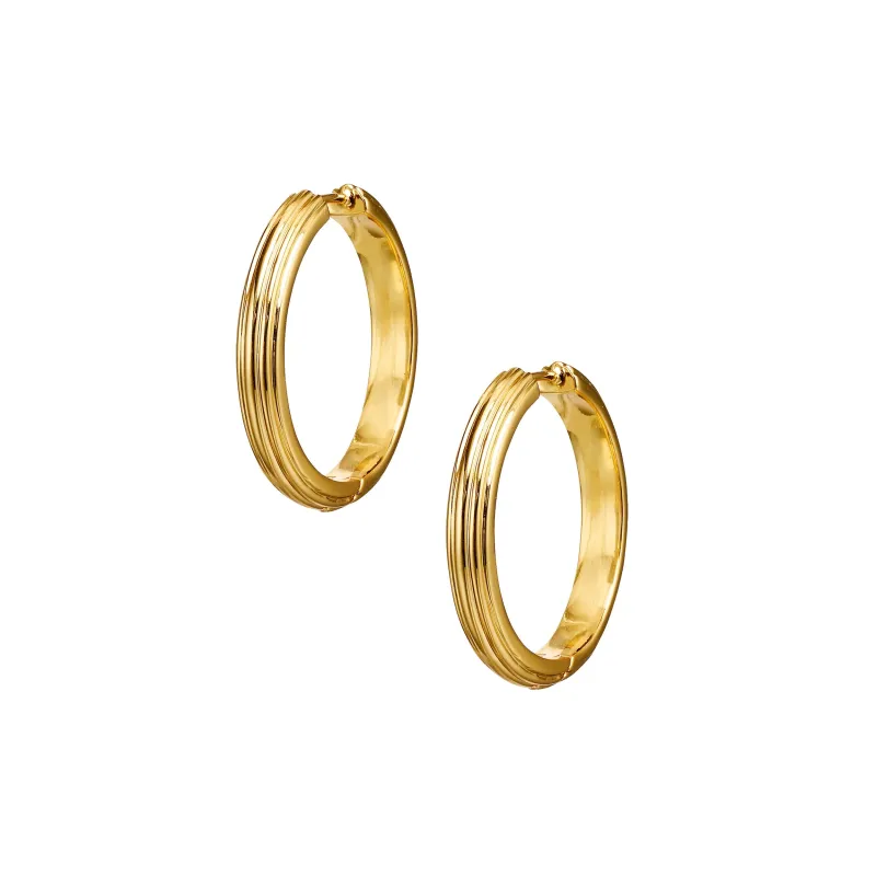 Golden Deco Hoops Bold made by Anni Lu