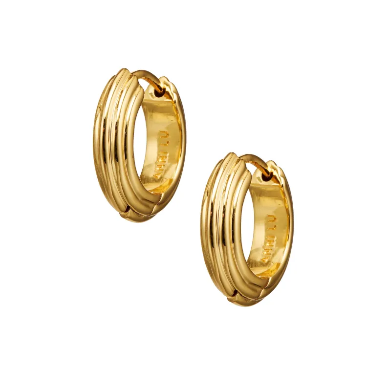 Golden Deco Hoops Petit made by Anni Lu
