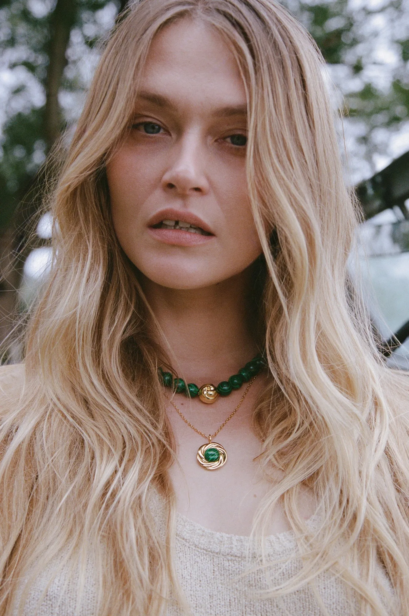 Malachite Knot Necklace sold by Anni Lu product image thumbnail 4