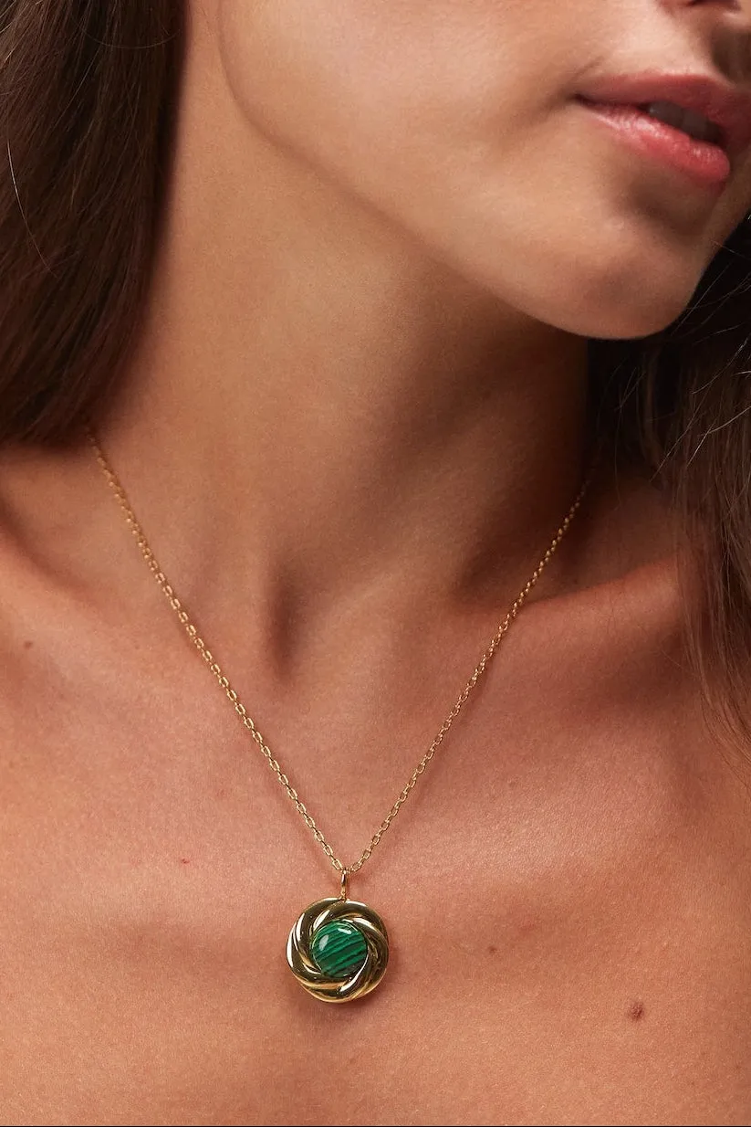 Malachite Knot Necklace sold by Anni Lu product image thumbnail 2