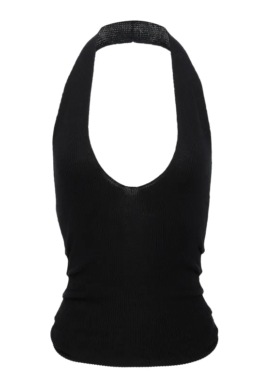 KNIT HALTER TOP made by Aya Muse