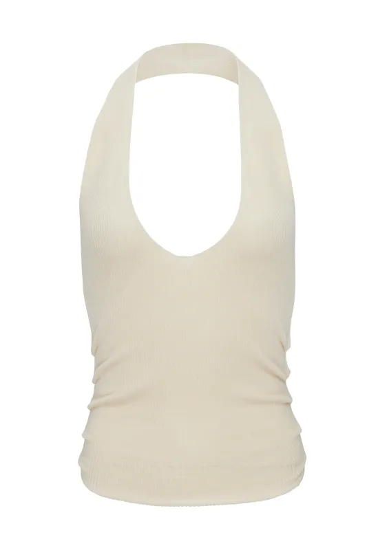 KNIT HALTER TOP made by Aya Muse